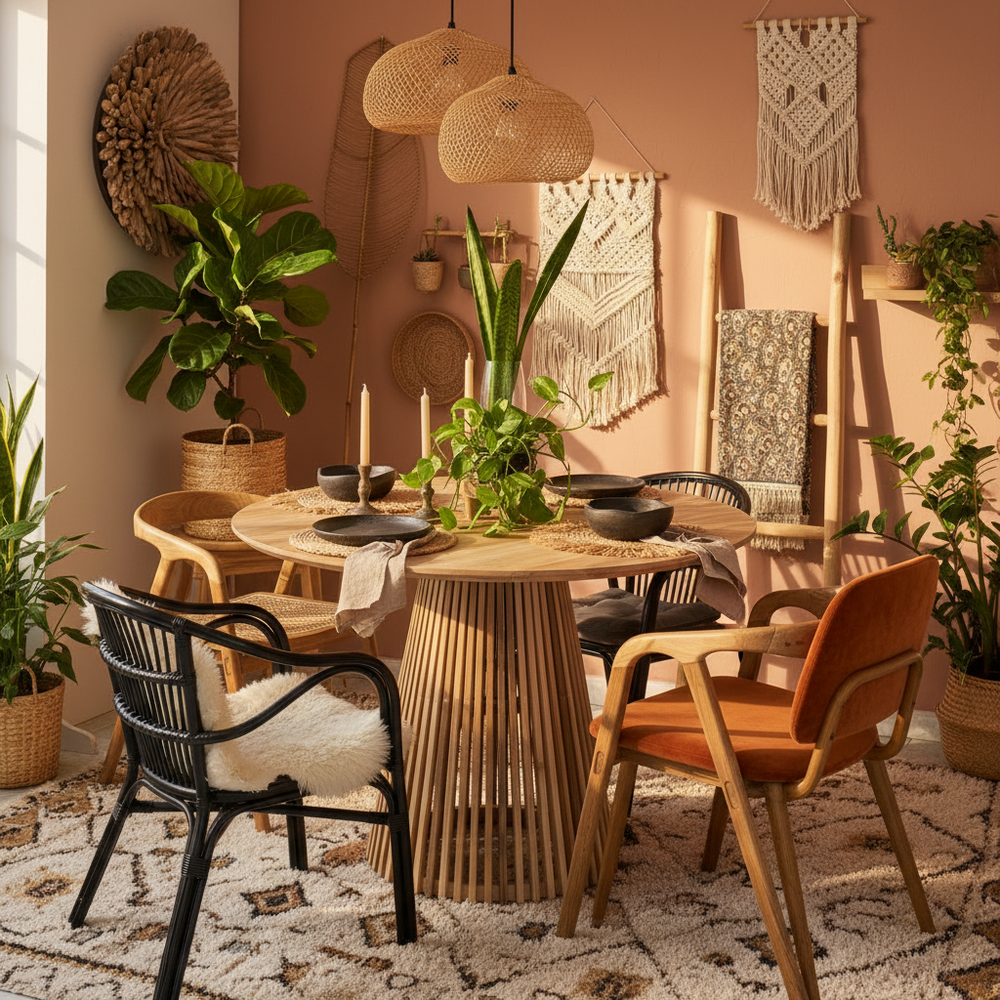 Tavolo Zenno - Ambiente boho eclettico