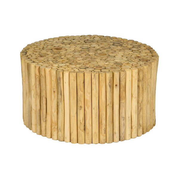 Tavolino da caffè in legno di Teak  – Ø80 x H40 cm  "TOLINO"