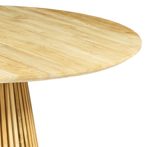 Tavolo rotondo da pranzo in legno di teak – Ø120 H78 cm "ZENNO"